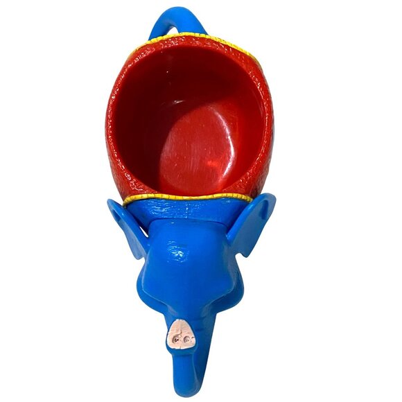 Vintage Ringling Bros Kids Happy Elephant Cup Mug Drink Holder Planter PVC Blue - Picture 5 of 6